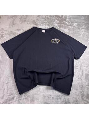 Vintage Scuba Diving Barracuda AOP Graphic T Shirt Navy Blue Anvil Mens 2XL